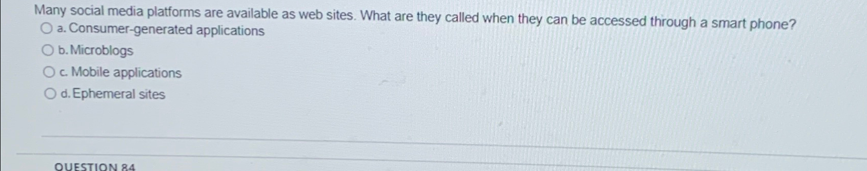 Many social media platforms are available as web