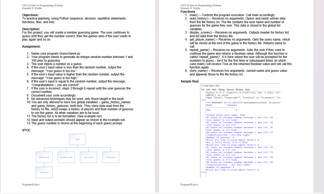 IMPORTANT: Each function, as mentioned in the