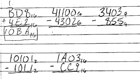 Please help with the last four subtraction
