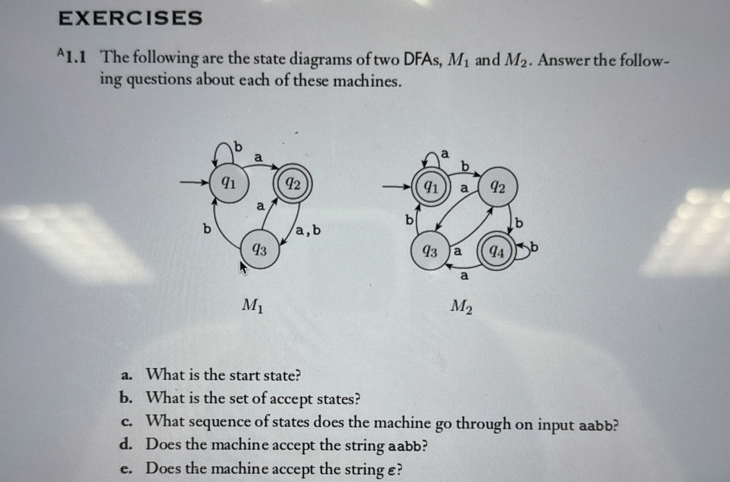 EXERCISES ? A 1 . 1 The following are the state