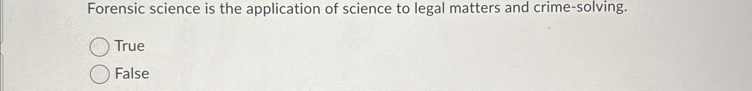 Forensic science is the application of science to
