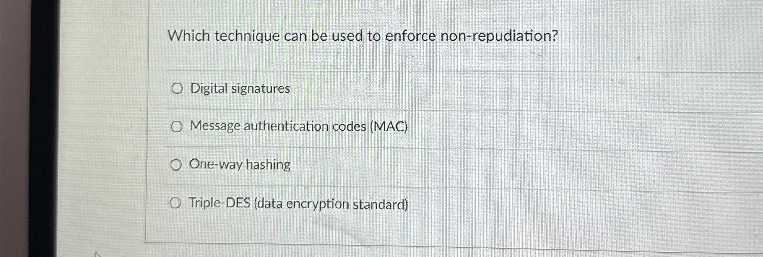 Which technique can be used to enforce non -