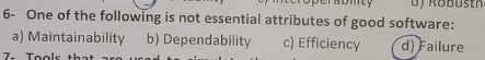 6 - One of the following is not essential