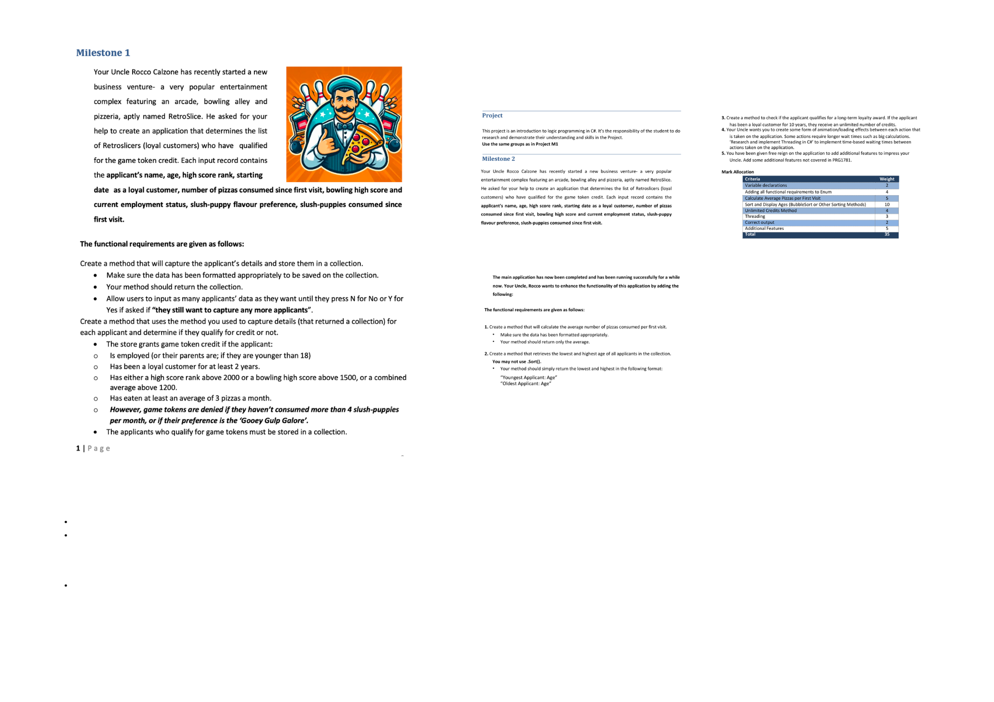 Your Uncle Rocco Calzone has recently started a