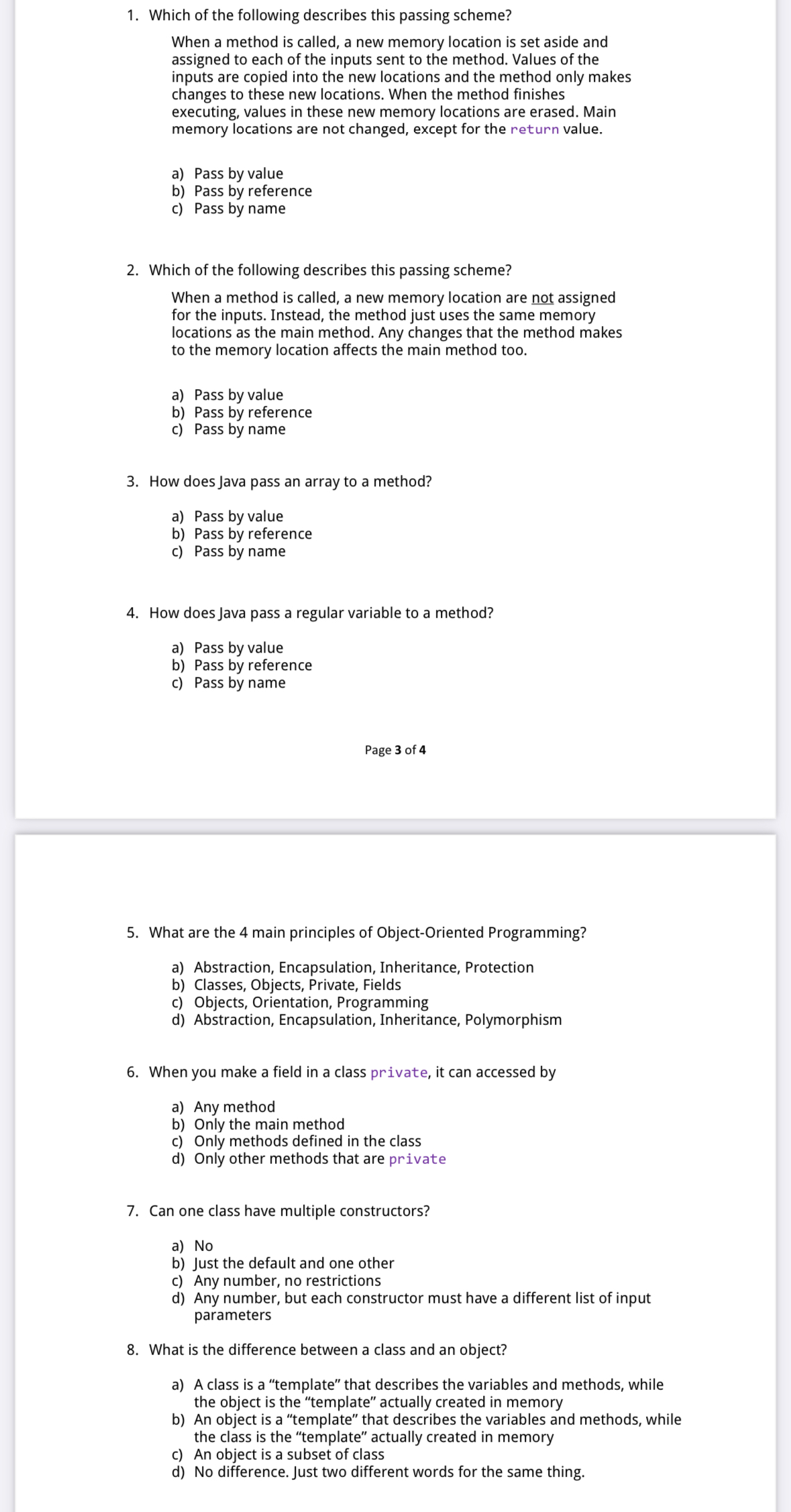 Which of the following describes this passing