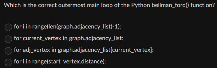 Which is the correct outermost main loop of the