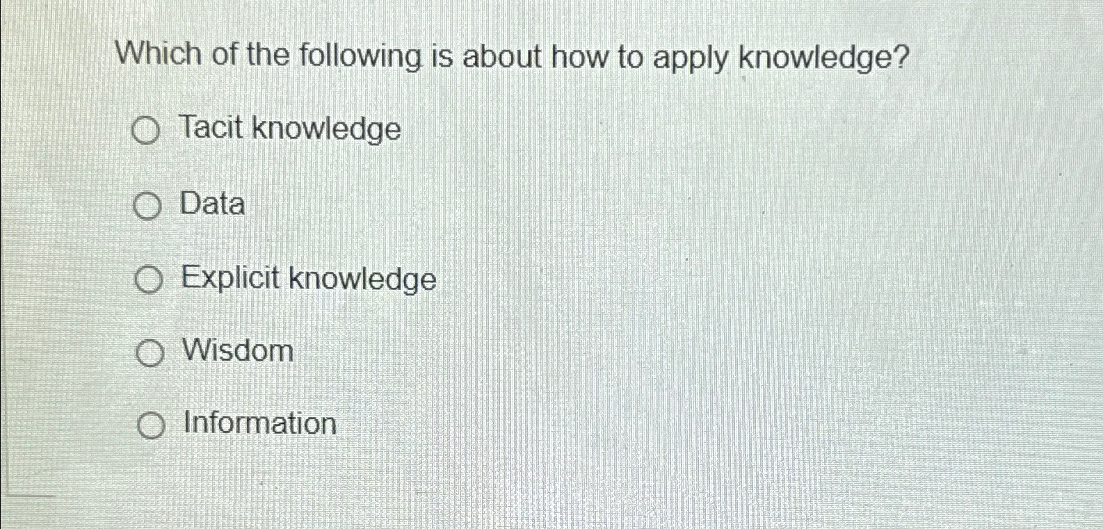 Which of the following is about how to apply
