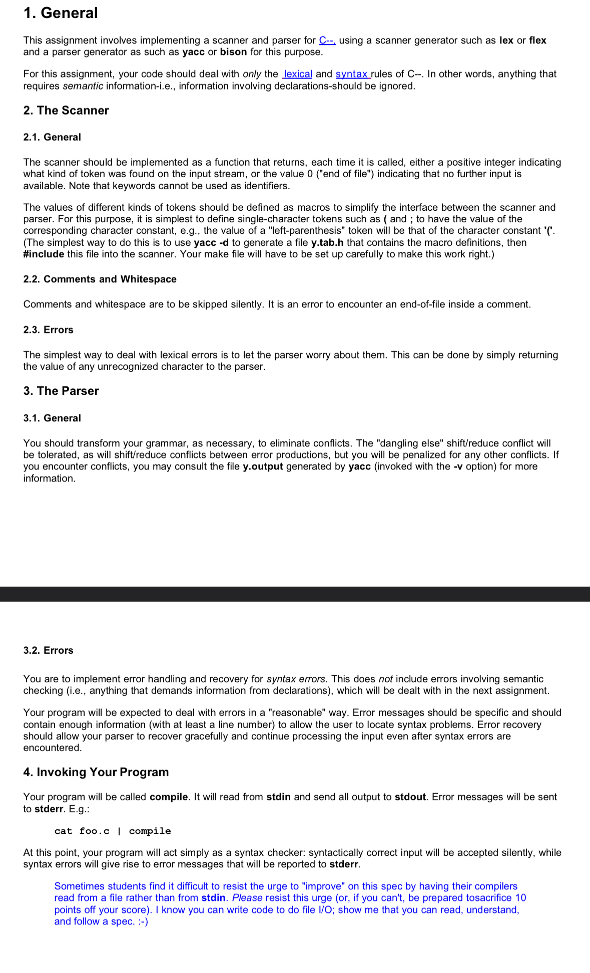 General This assignment involves implementing a