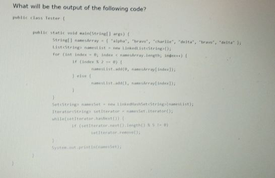 What will be the output of the following code?