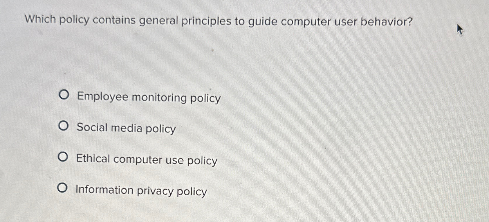 Which policy contains general principles to guide
