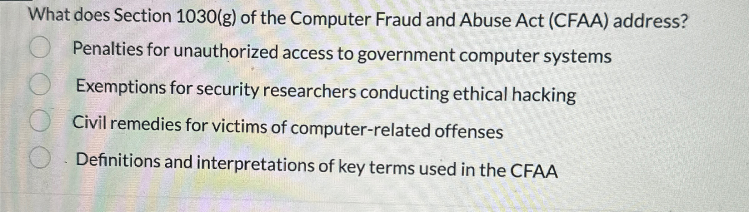 What does Section 1 0 3 0 ( g ) of the Computer