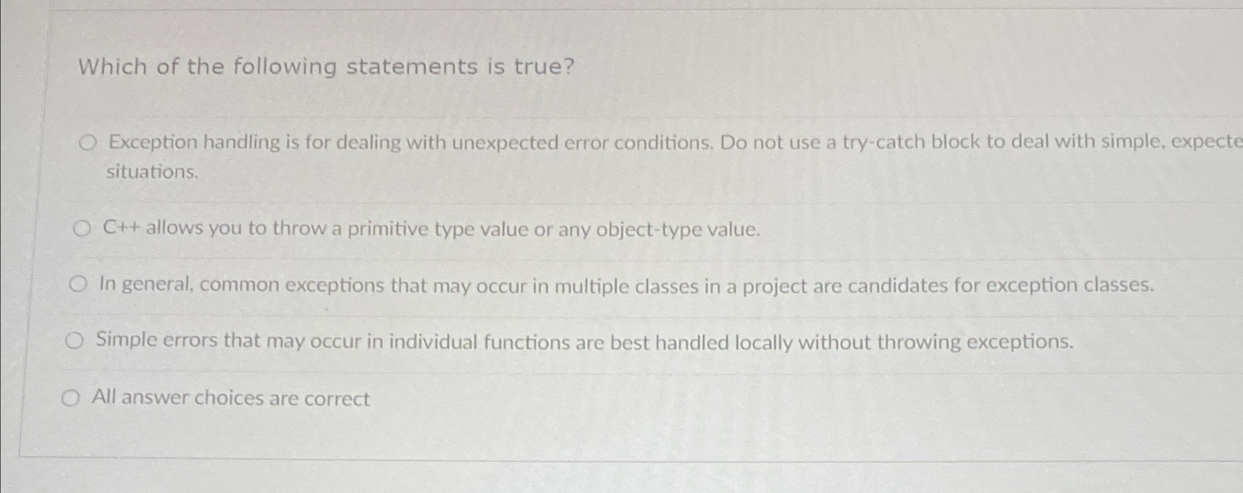 Which of the following statements is true?