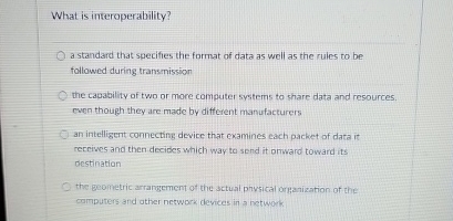 What is interoperability? a standard that