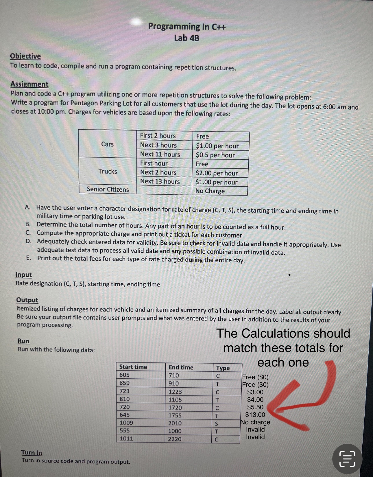 The application should be abke to match the total