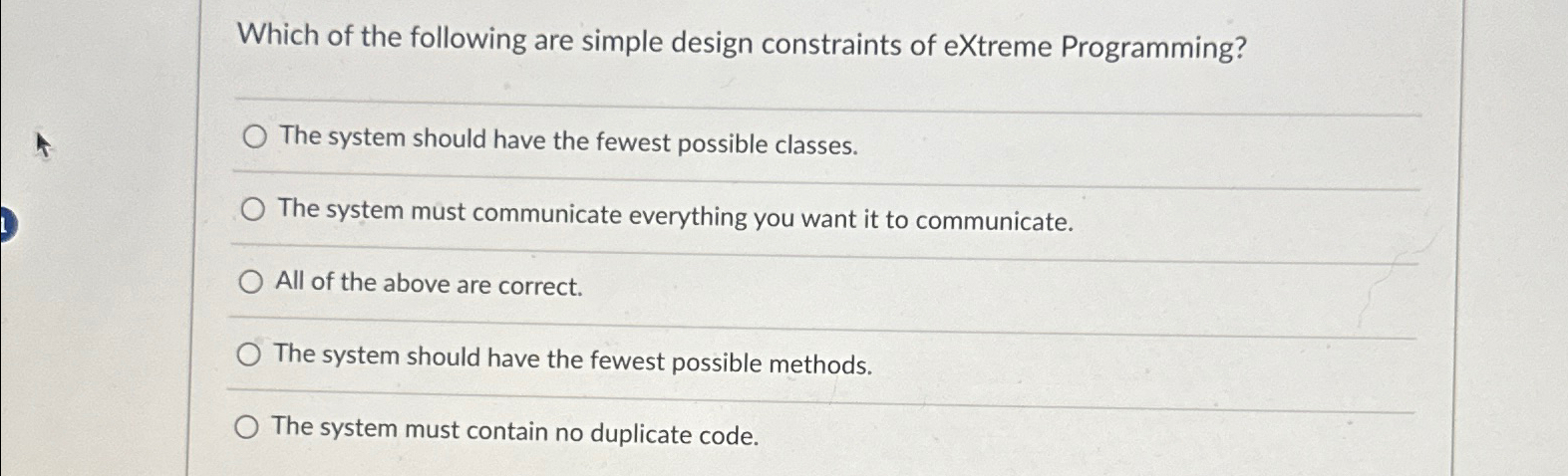 Which of the following are simple design