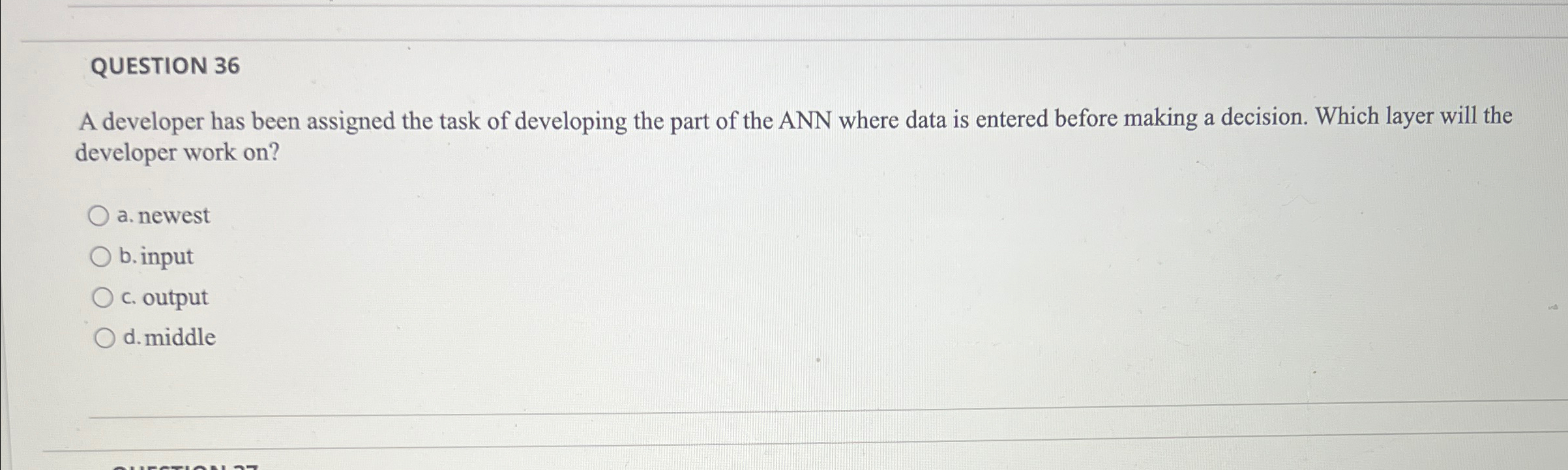 QUESTION 3 6 A developer has been assigned the