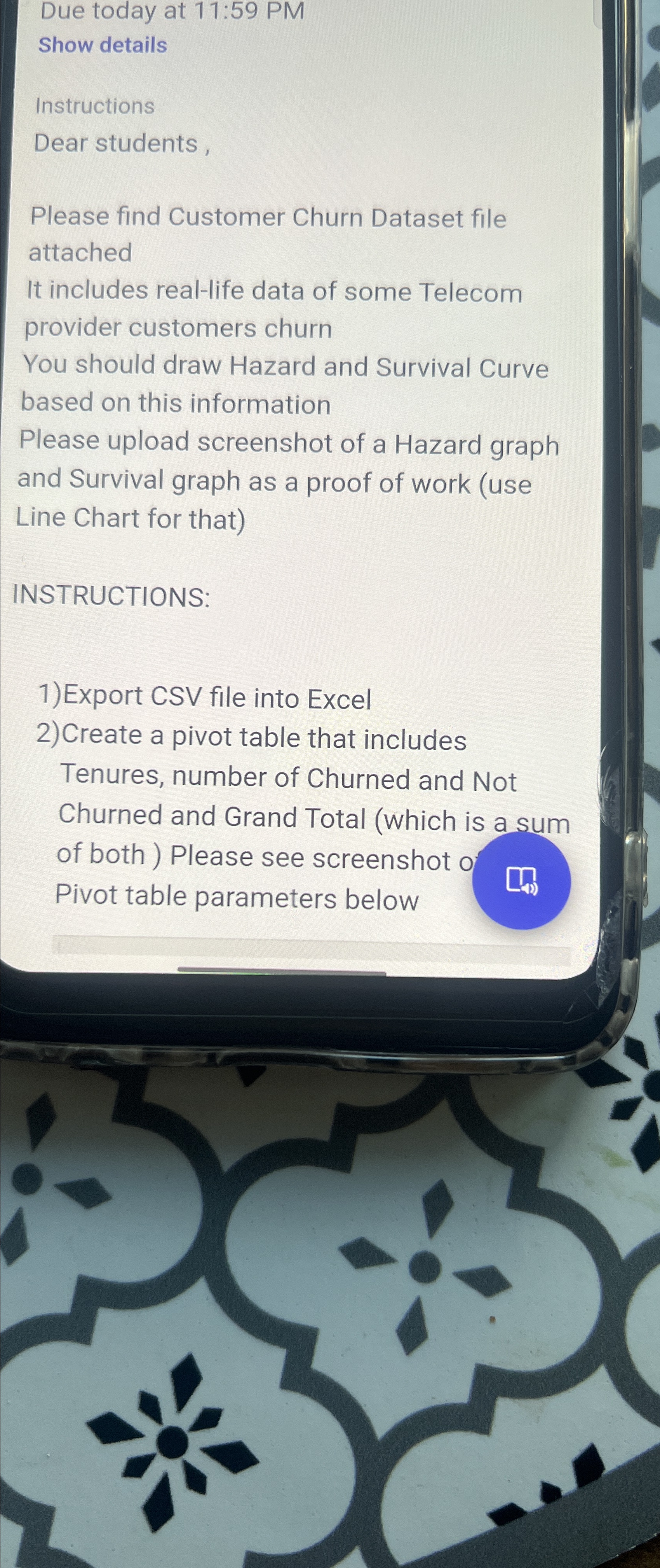 Due today at 1 1 : 5 9 PM Show details