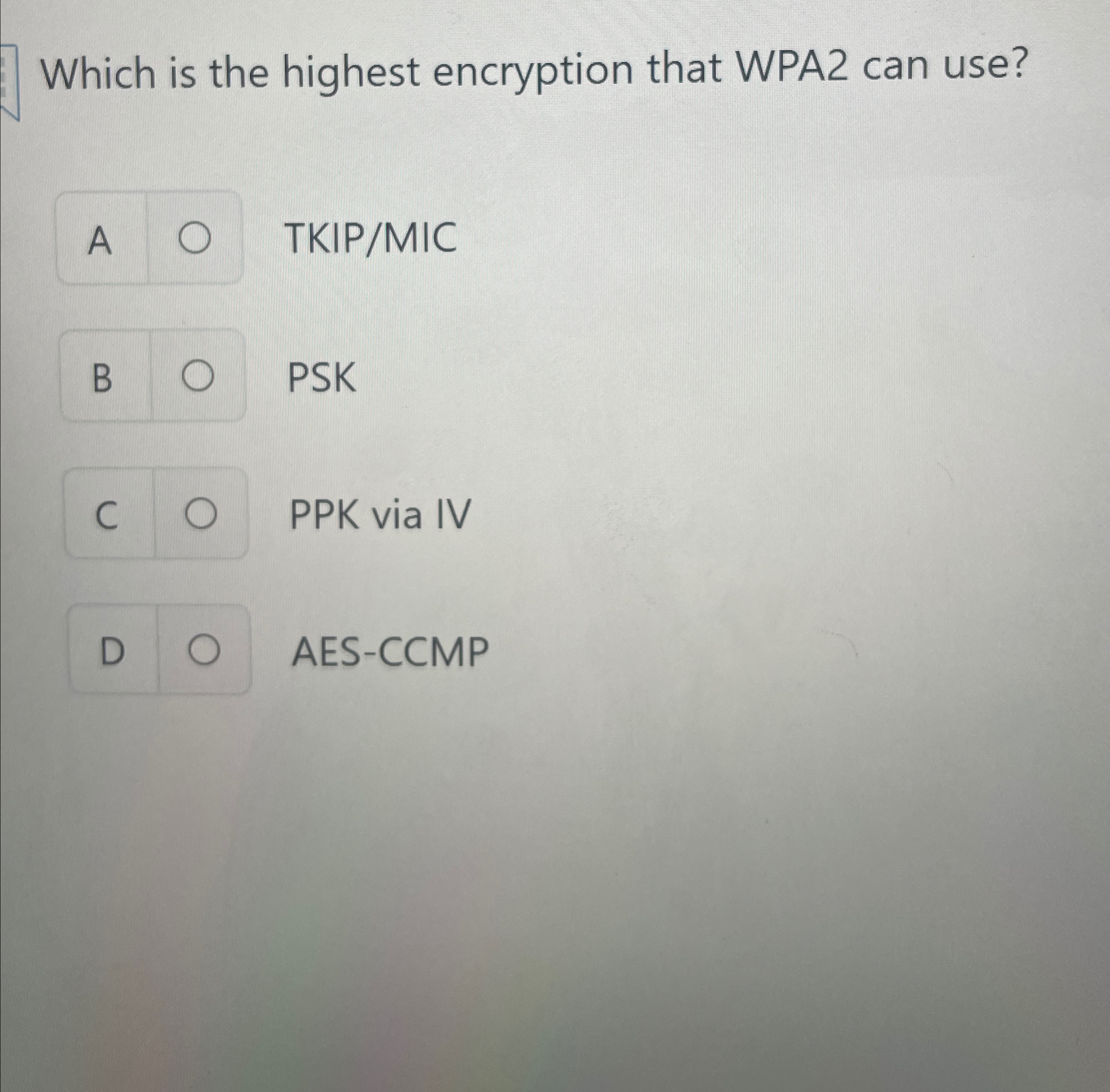 Which is the highest encryption that WPA 2 can