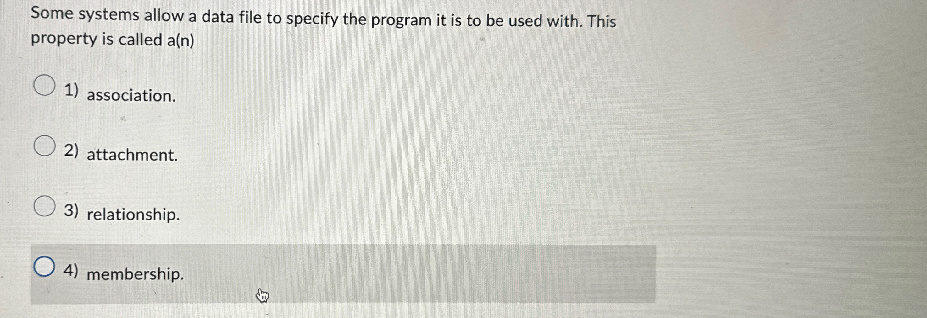 Some systems allow a data file to specify the