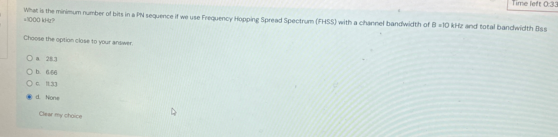 Time left 0 : 3 3 What is the minimum number of