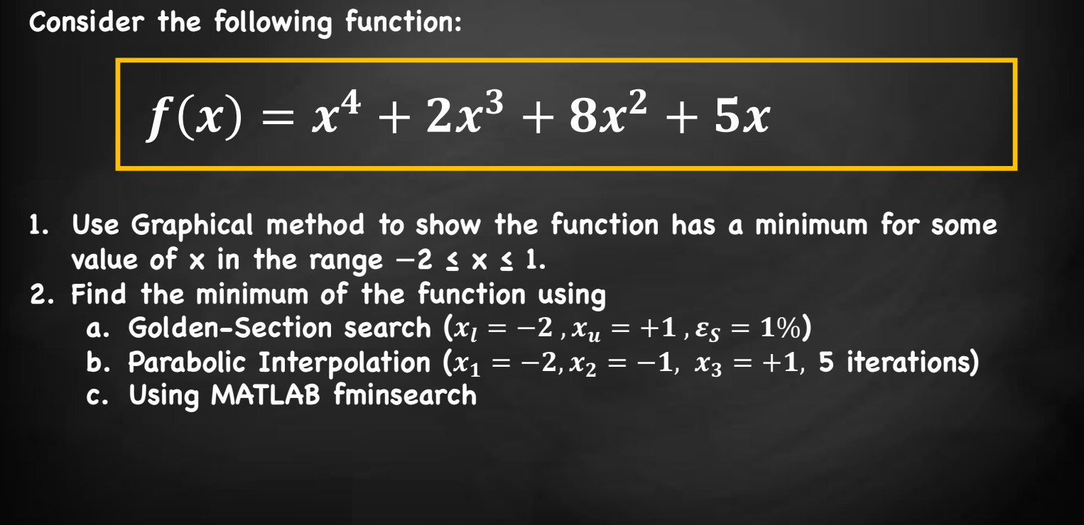 Provide MATLAB code Consider the following