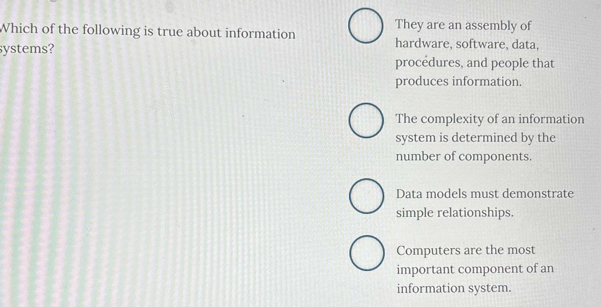 Which of the following is true about information