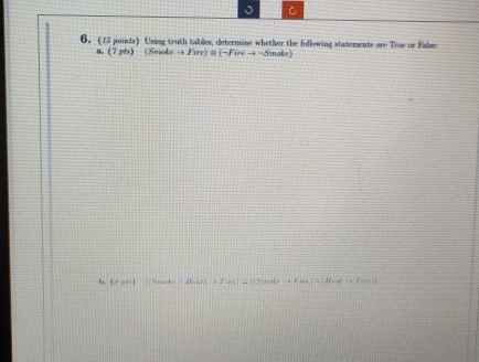 ( 1 5 points ) Using truth talks, determine