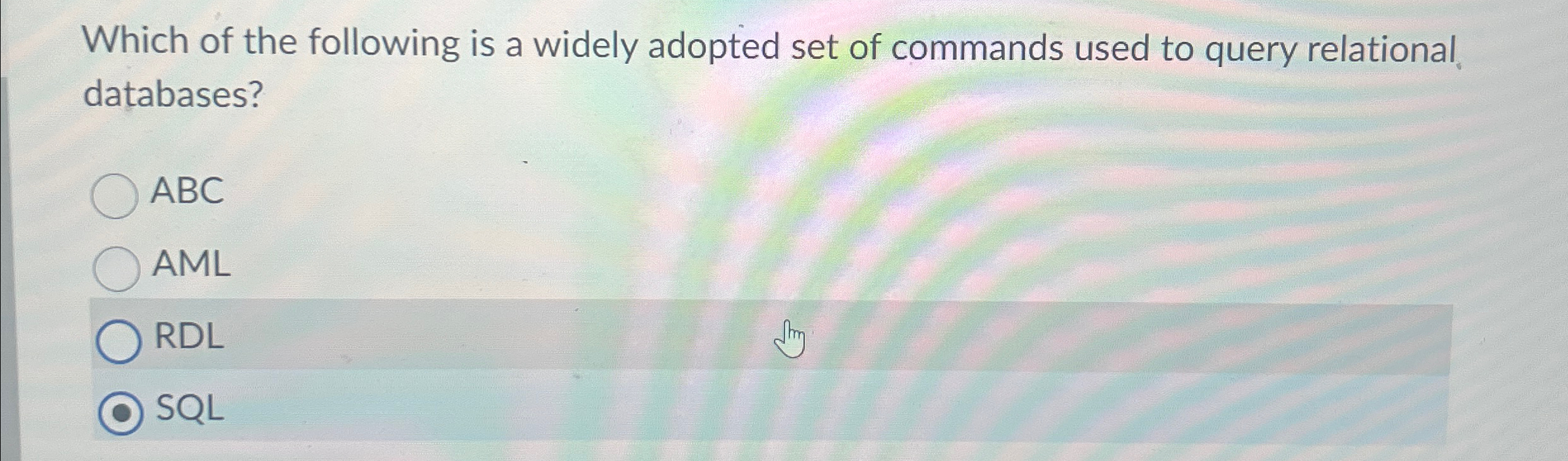 Which of the following is a widely adopted set of