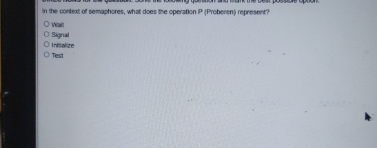 In the context of semaphores, what does the