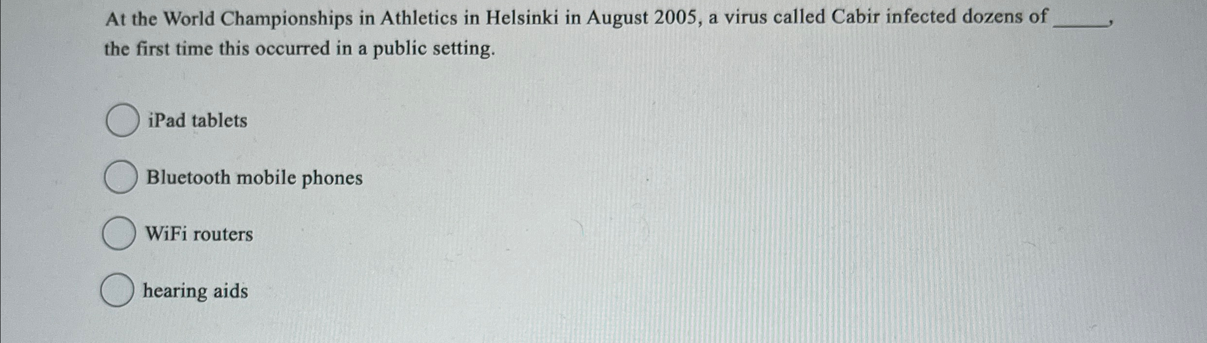 At the World Championships in Athletics in