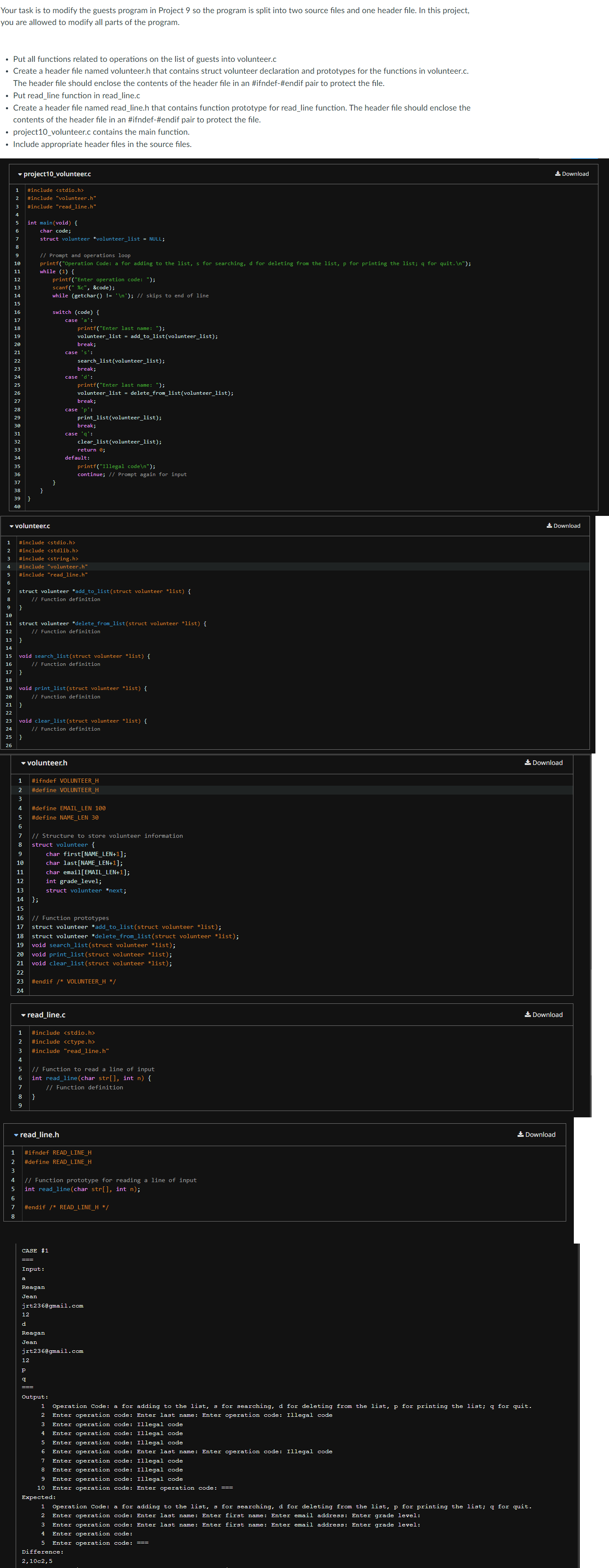 In C please on the last slide i am getting the