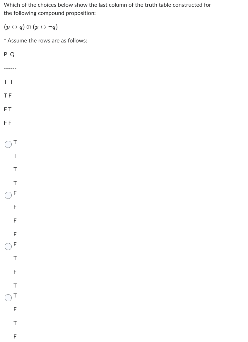 Which of the choices below show the last column