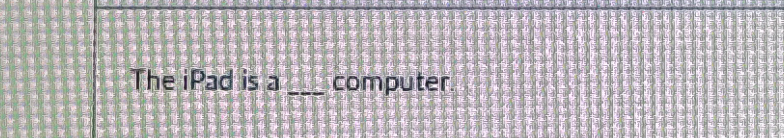 The iPad is a computer