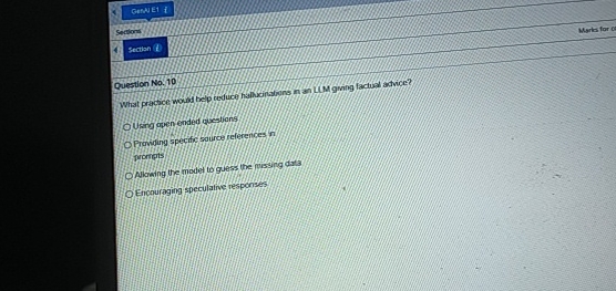 CHNE 1 i Sectors Mgrla for o Question No . 1 0