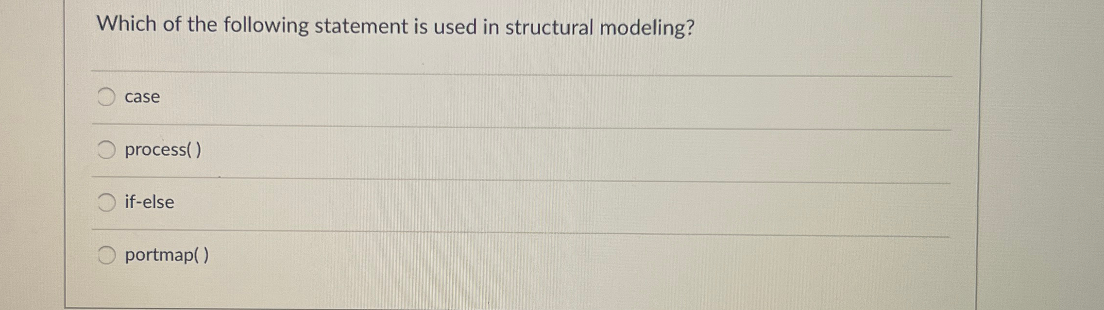 In VHDL , Which of the following statement is
