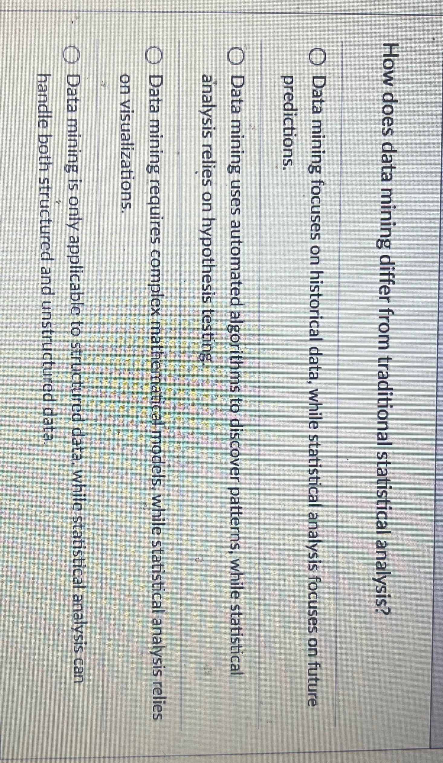 How does data mining differ from traditional