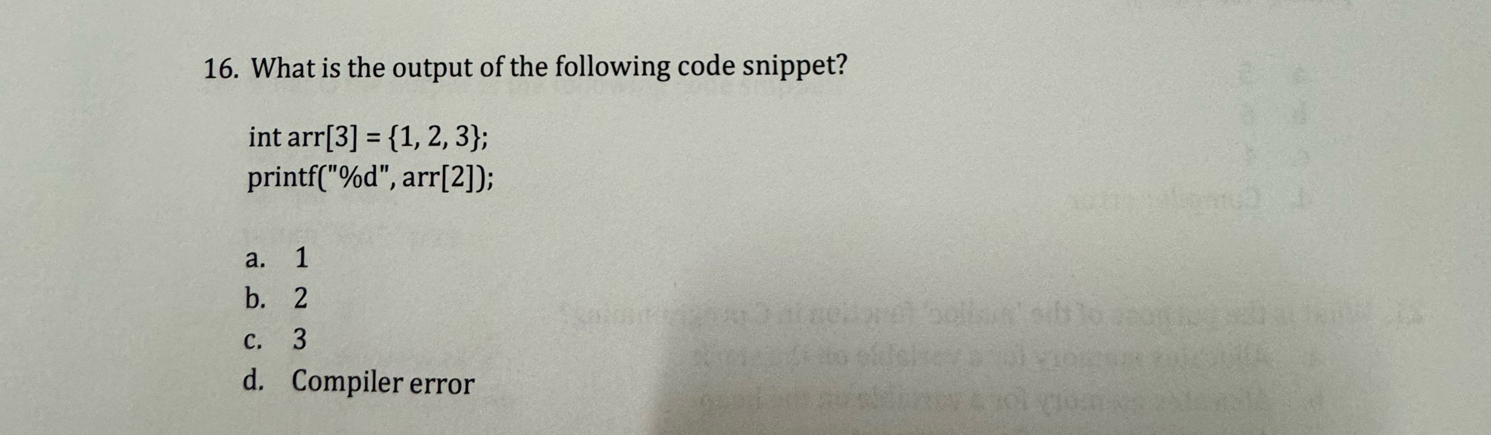 What is the output of the following code snippet?