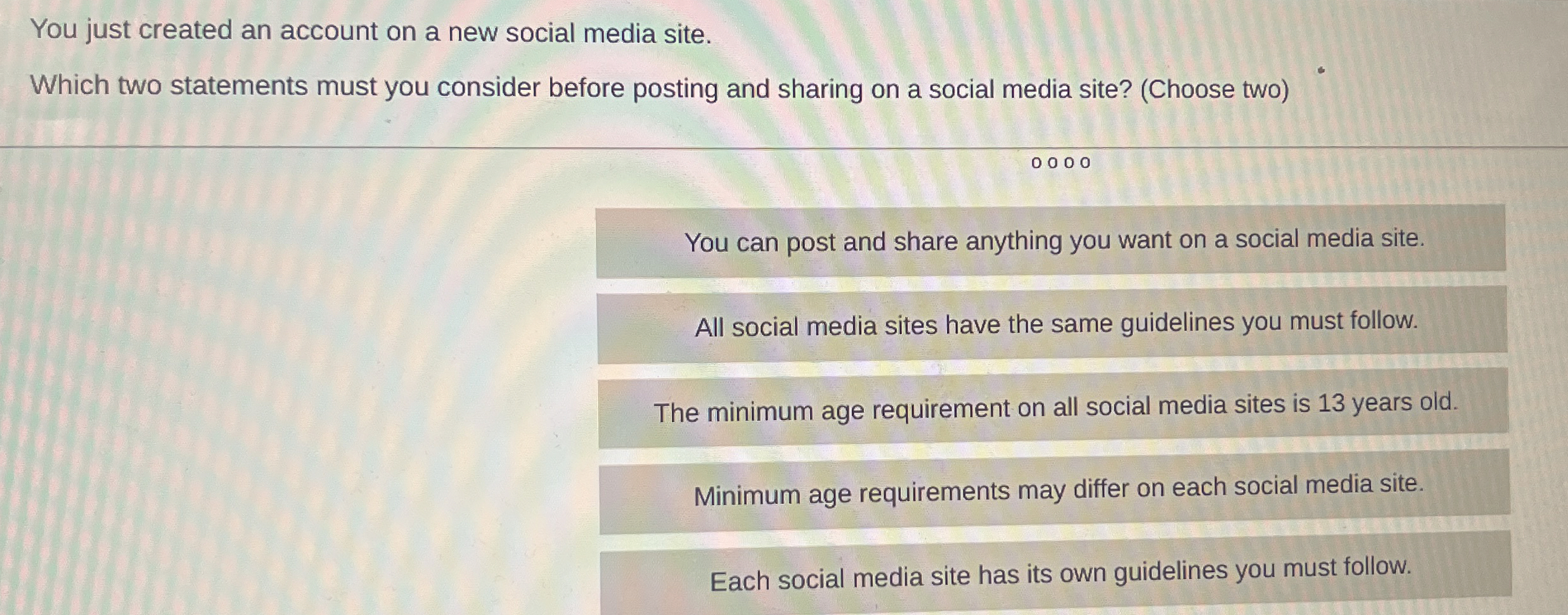 You just created an account on a new social media