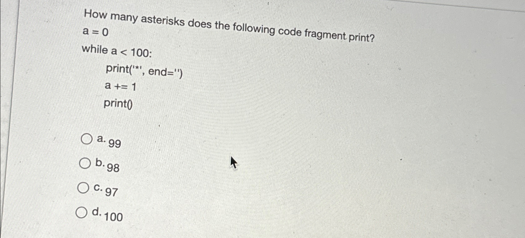 How many asterisks does the following code