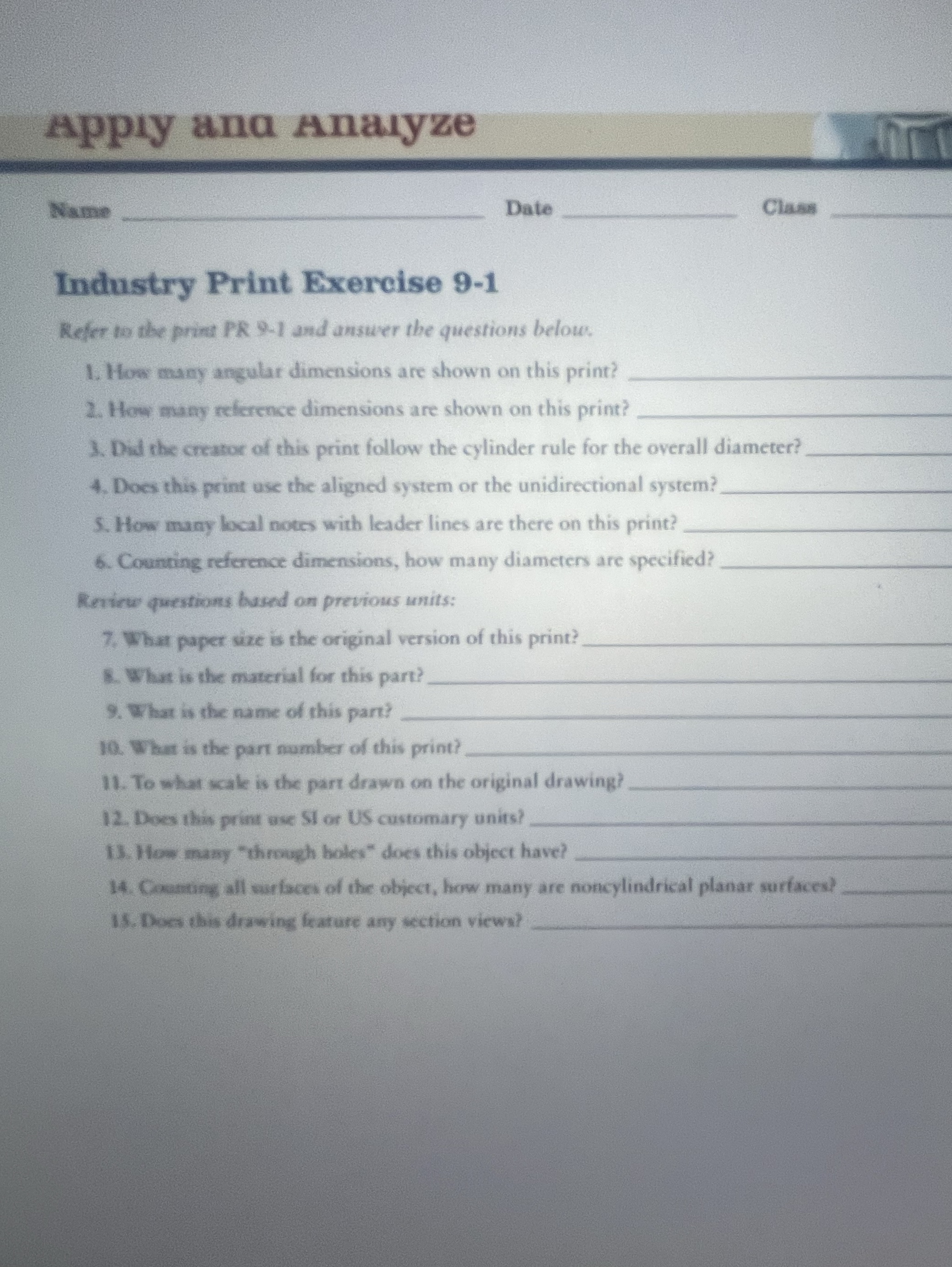 app y ana ana yze Name q , Date Class Industry