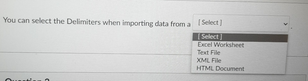 You can select the Delimiters when importing data