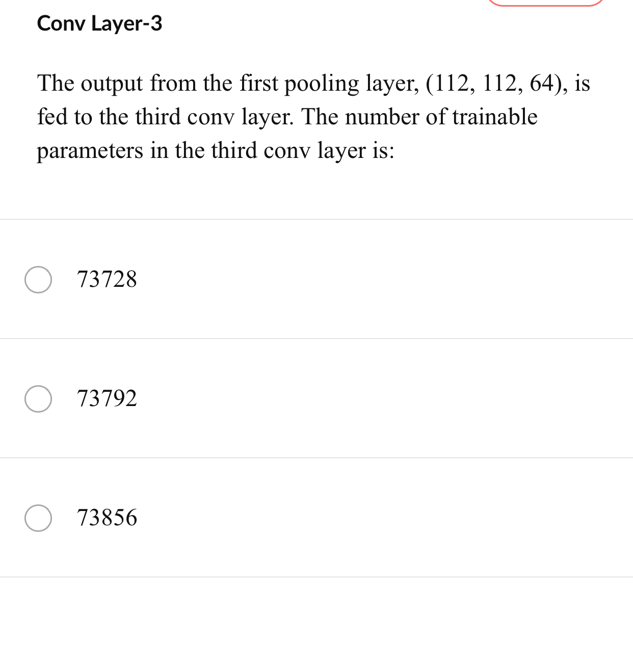 Conv Layer - 3 The output from the first pooling