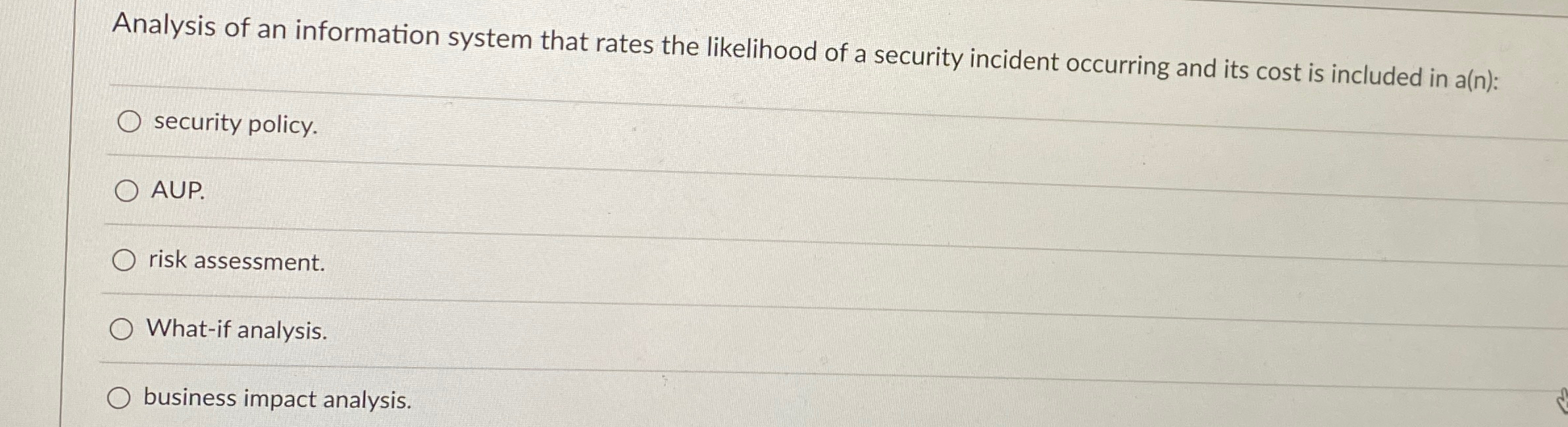 Analysis of an information system that rates the