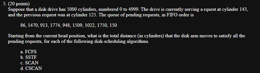 ( 2 0 points ) Suppose that a disk drive has 5 0