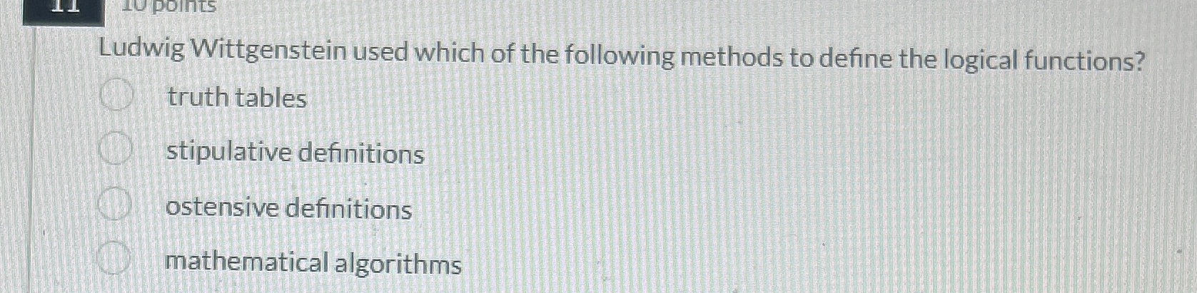 Ludwig Wittgenstein used which of the following