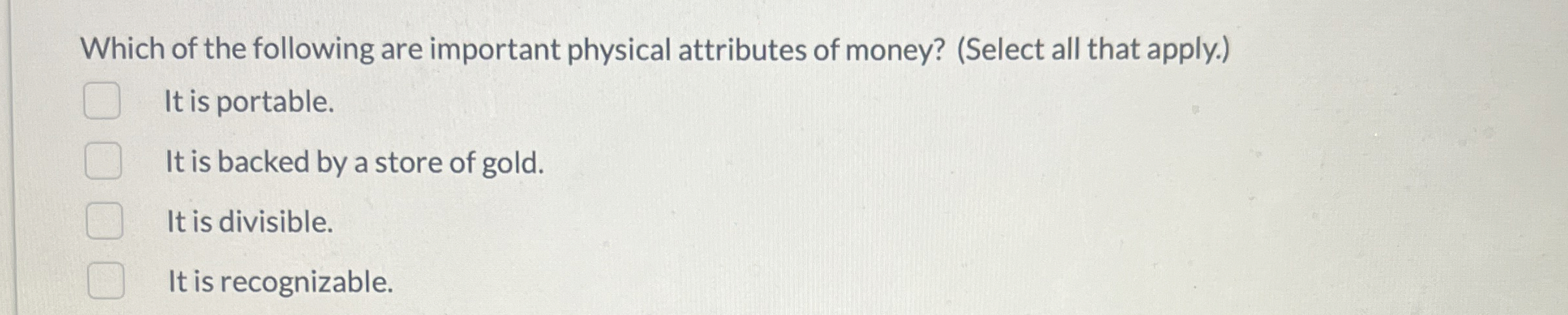 Which of the following are important physical