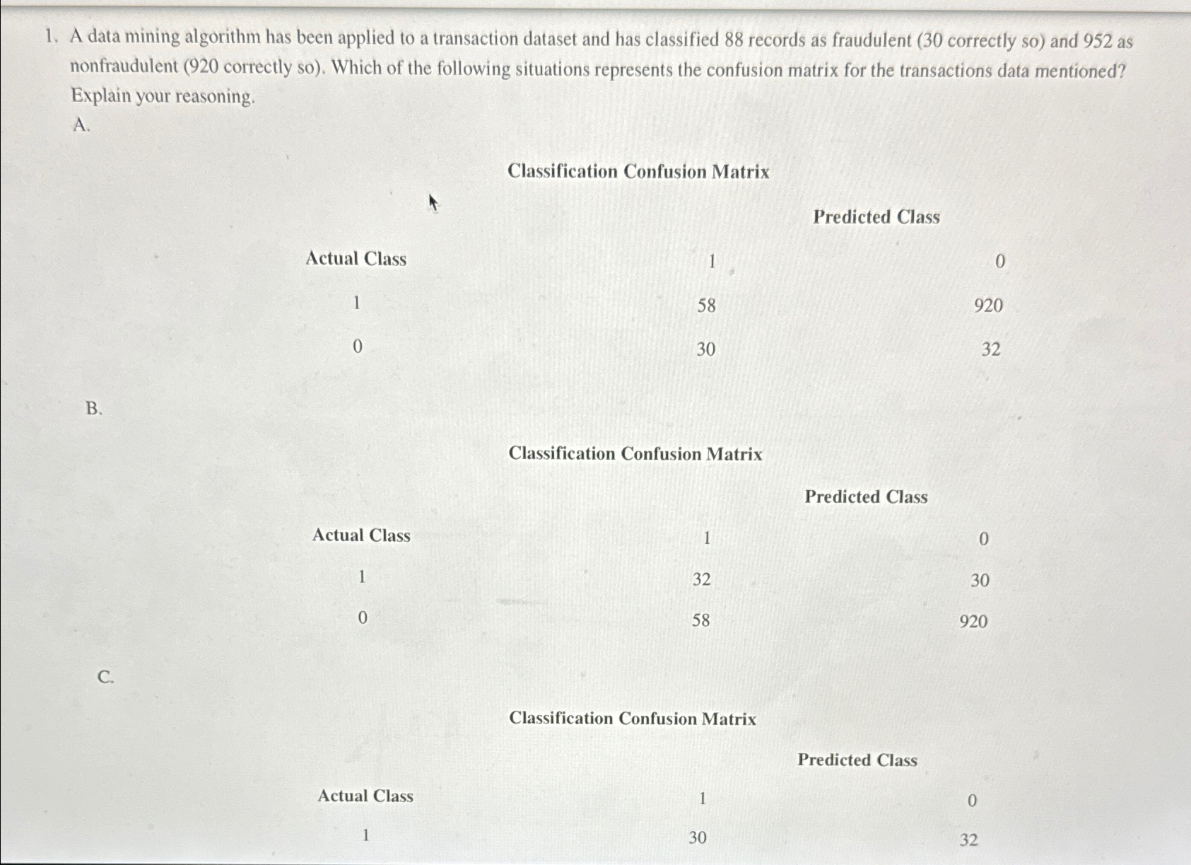 A data mining algorithm has been applied to a