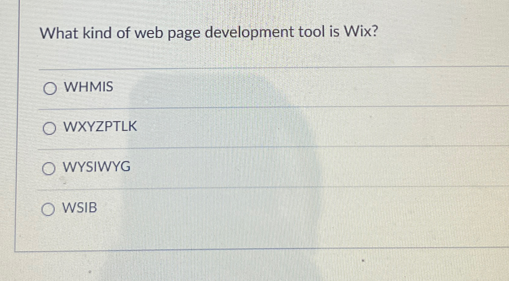 What kind of web page development tool is Wix?