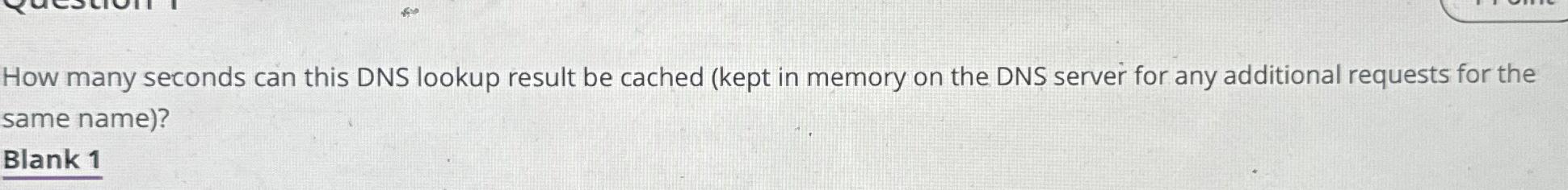 How many seconds can this DNS lookup result be