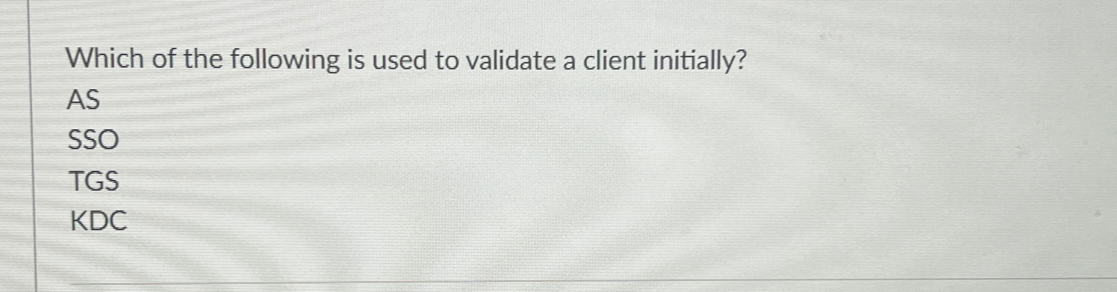 Which of the following is used to validate a